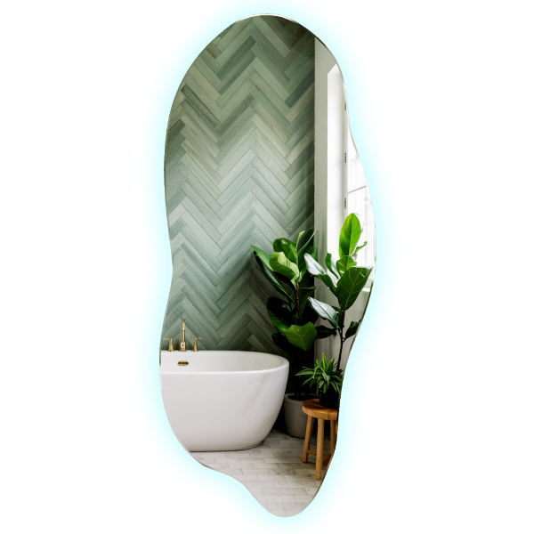 Espejo original con luz led 45x100 cm