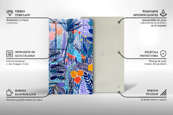 De vidrio templado Prado pintado