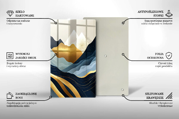 De vidrio templado Montañas abstractas