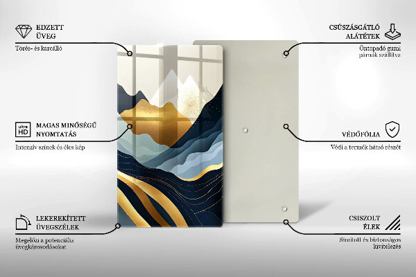 De vidrio templado Montañas abstractas