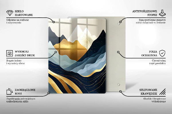 De vidrio templado Montañas abstractas