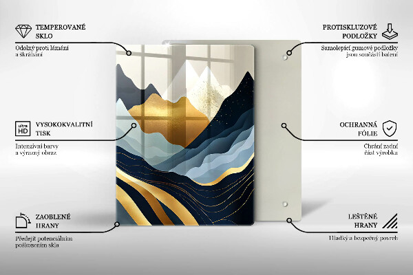 De vidrio templado Montañas abstractas