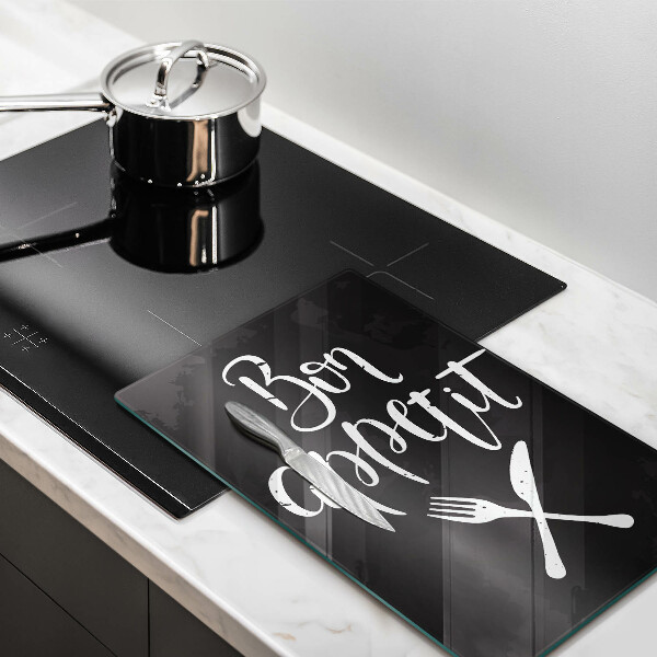 De vidrio templado Inscripción de Bon appetit