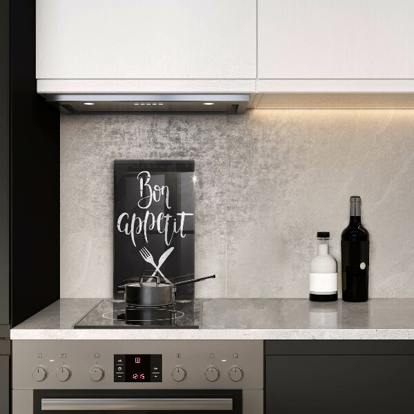 De vidrio templado Inscripción de Bon appetit