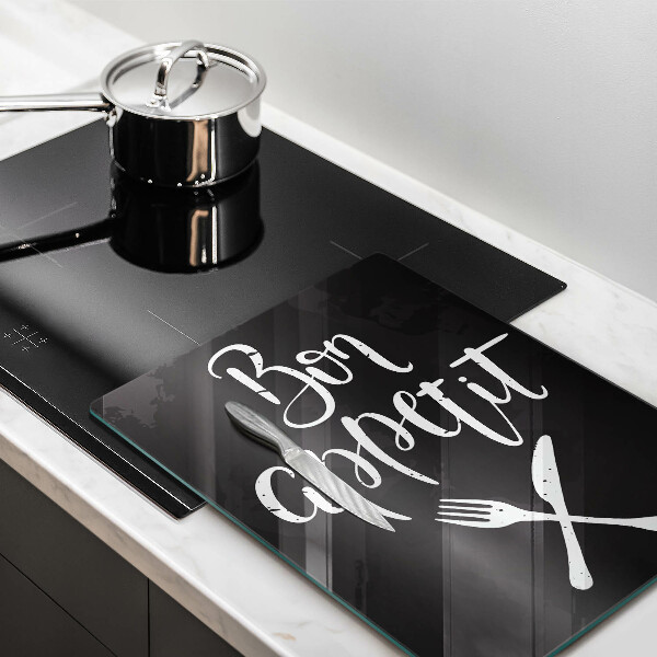 De vidrio templado Inscripción de Bon appetit