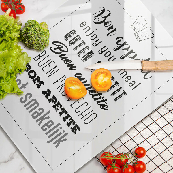 De vidrio templado Inscripción de cocina diciendo