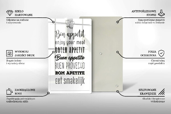 De vidrio templado Inscripción de cocina diciendo