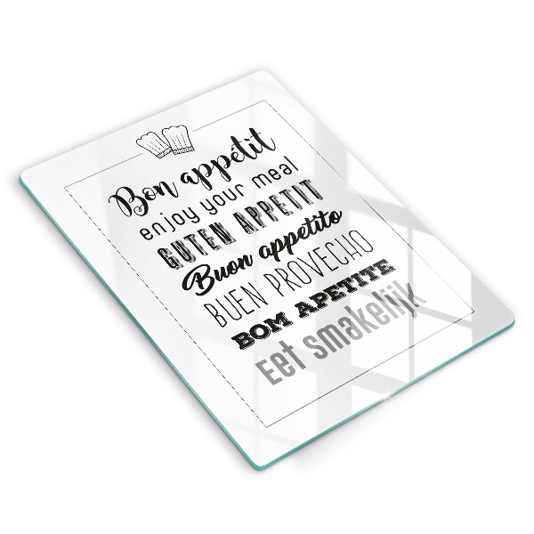 De vidrio templado Inscripción de cocina diciendo