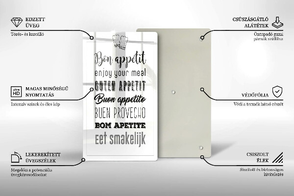 De vidrio templado Inscripción de cocina diciendo