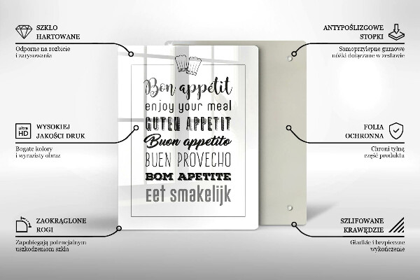 De vidrio templado Inscripción de cocina diciendo