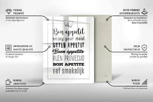 De vidrio templado Inscripción de cocina diciendo