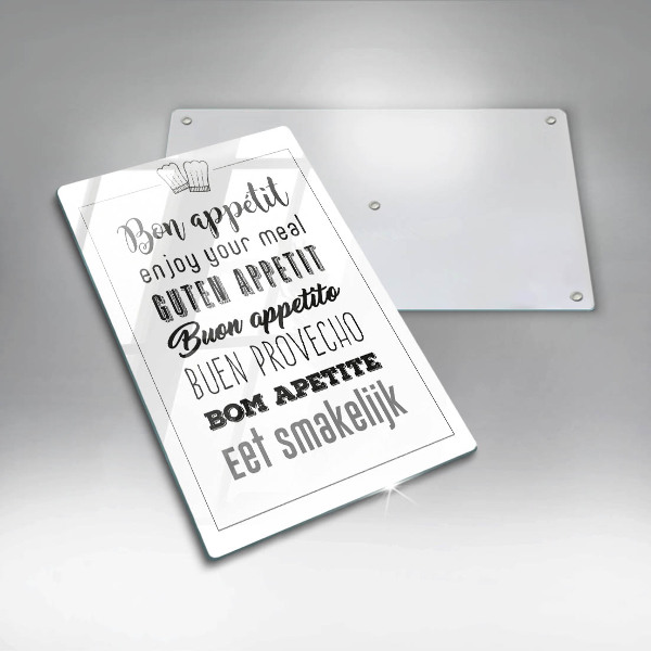 De vidrio templado Inscripción de cocina diciendo