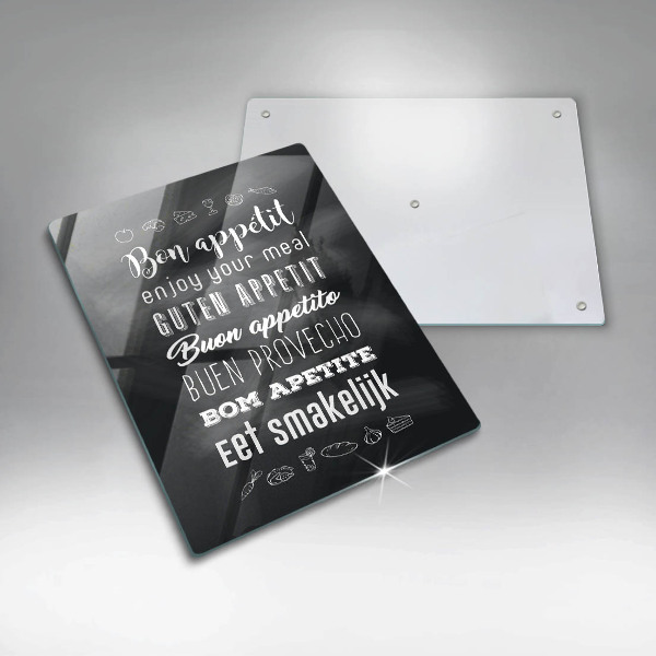 De vidrio templado Inscripción de cocina diciendo