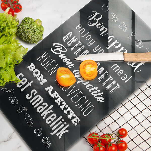 De vidrio templado Inscripción de cocina diciendo