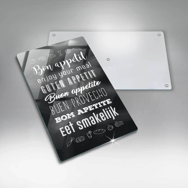 De vidrio templado Inscripción de cocina diciendo