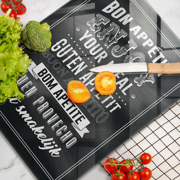 De vidrio templado Inscripción para la cocina frase