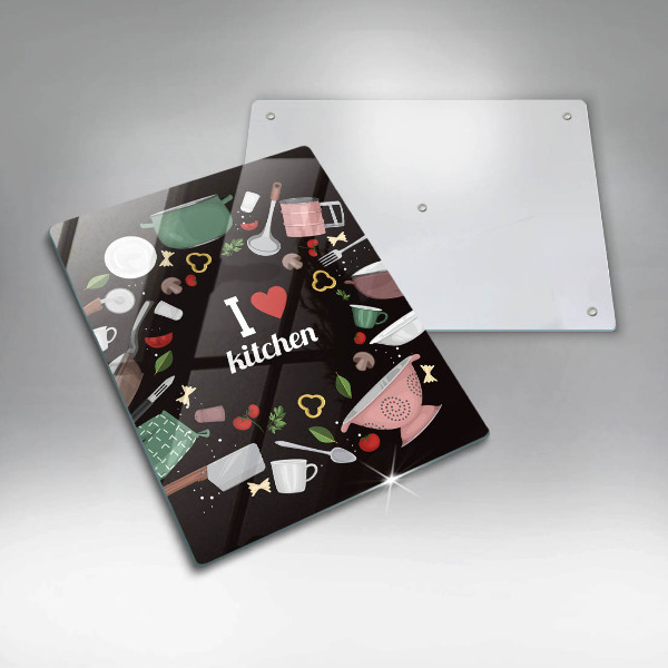 De vidrio templado I love kitchen