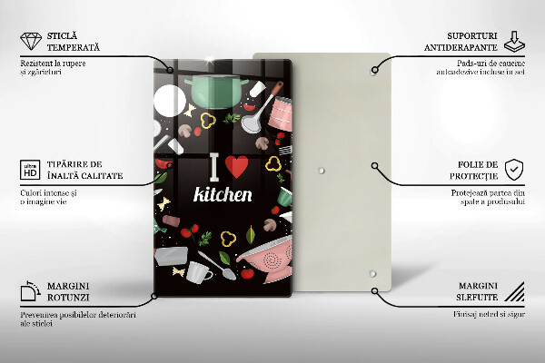 De vidrio templado I love kitchen