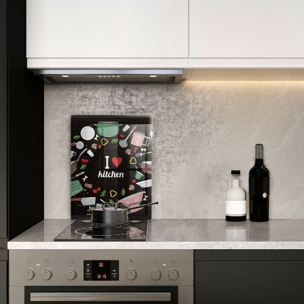 De vidrio templado I love kitchen