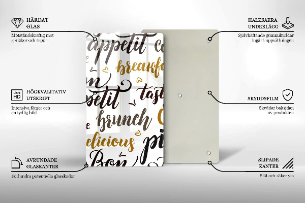 De vidrio templado Bon appetit