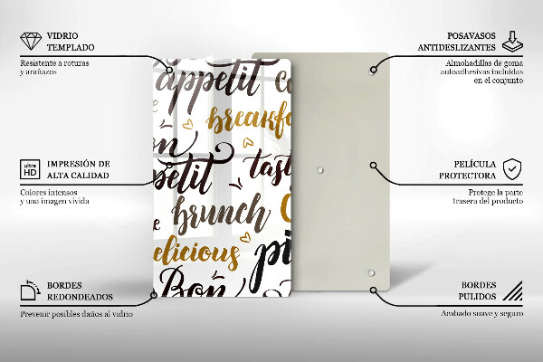 De vidrio templado Bon appetit
