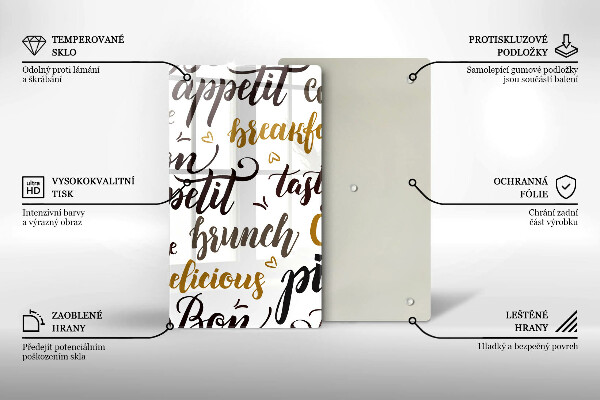 De vidrio templado Bon appetit