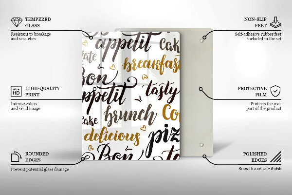 De vidrio templado Bon appetit