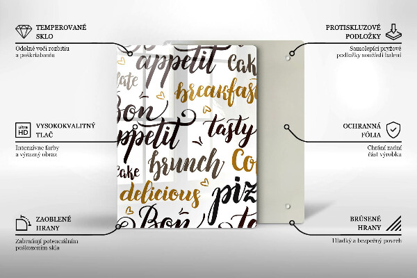 De vidrio templado Bon appetit