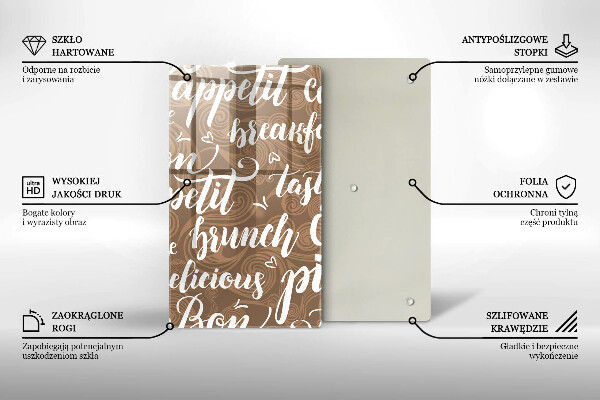 De vidrio templado Bon appetit