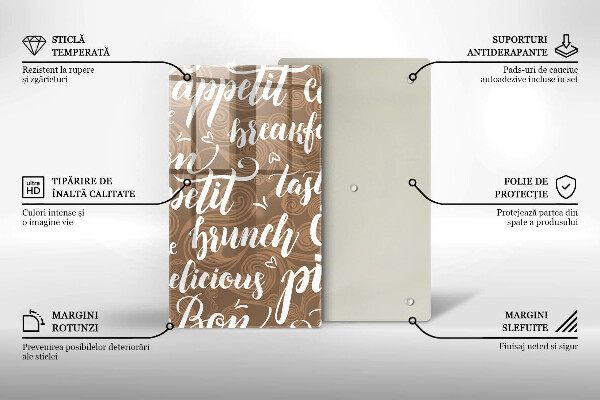 De vidrio templado Bon appetit