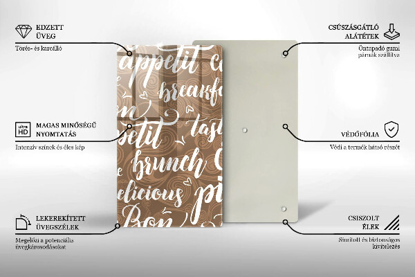 De vidrio templado Bon appetit