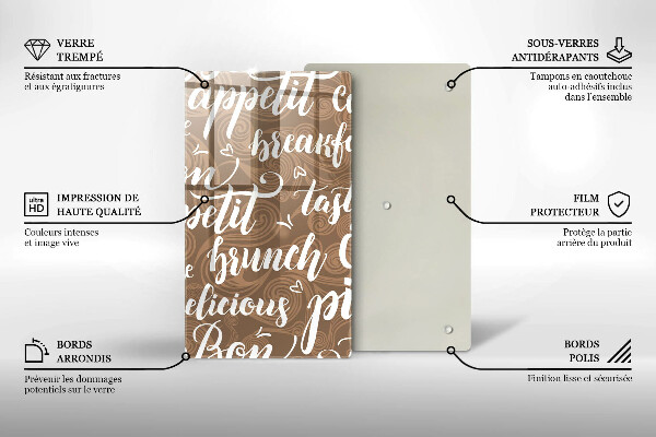 De vidrio templado Bon appetit