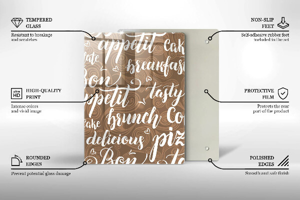 De vidrio templado Bon appetit