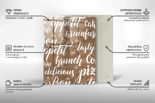 De vidrio templado Bon appetit