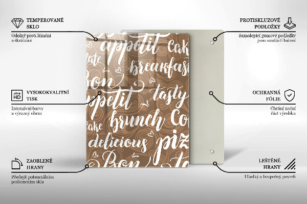 De vidrio templado Bon appetit