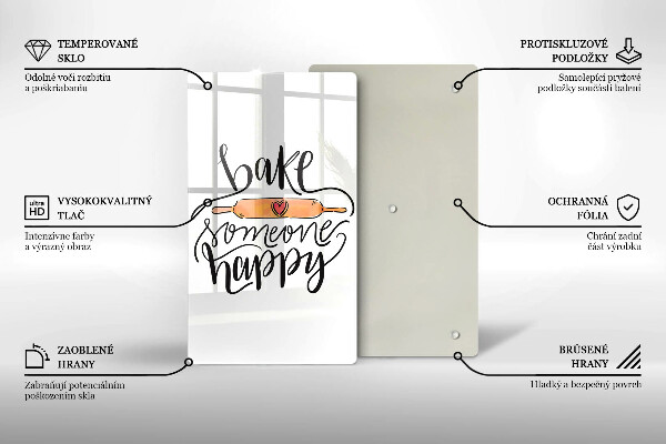 De vidrio templado Bake someone happy