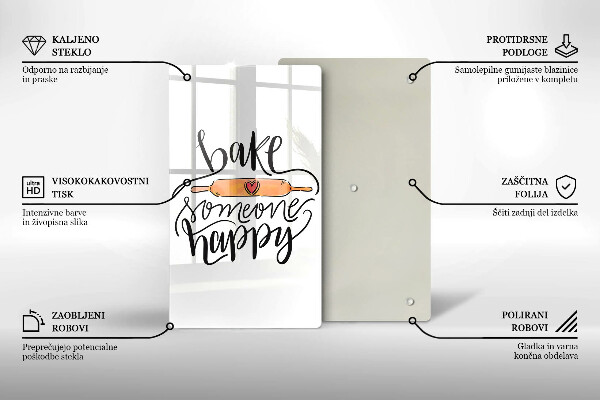 De vidrio templado Bake someone happy