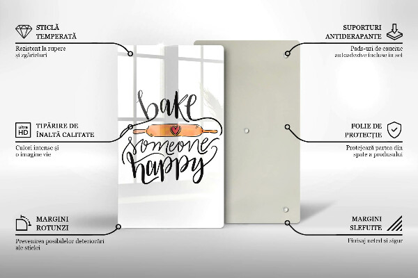De vidrio templado Bake someone happy