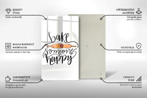 De vidrio templado Bake someone happy