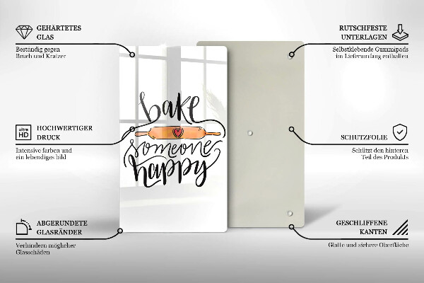 De vidrio templado Bake someone happy