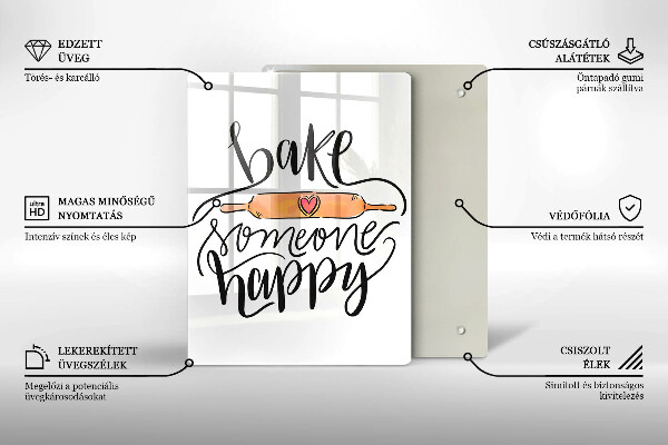 De vidrio templado Bake someone happy