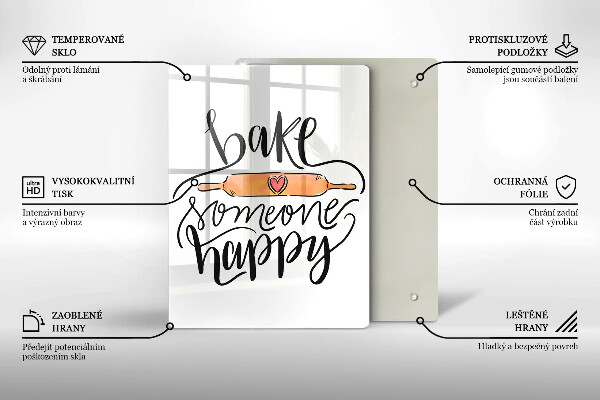 De vidrio templado Bake someone happy