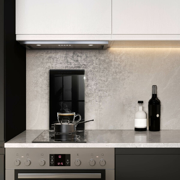 De vidrio templado Un vaso de café caliente