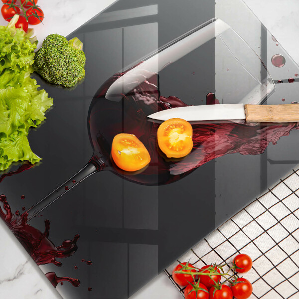 De vidrio templado Vino tinto en una copa