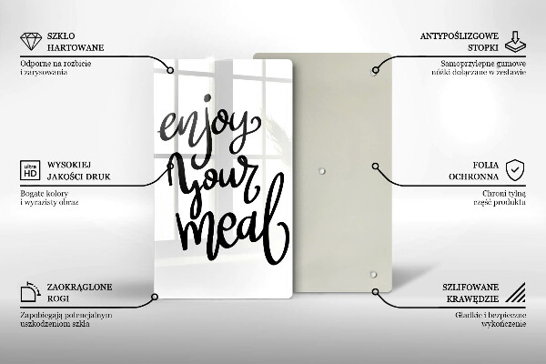 De vidrio templado Enjoy your meal