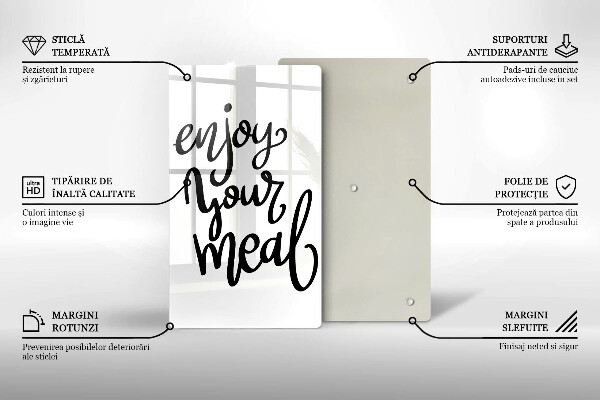 De vidrio templado Enjoy your meal