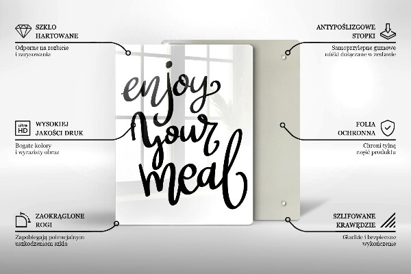 De vidrio templado Enjoy your meal