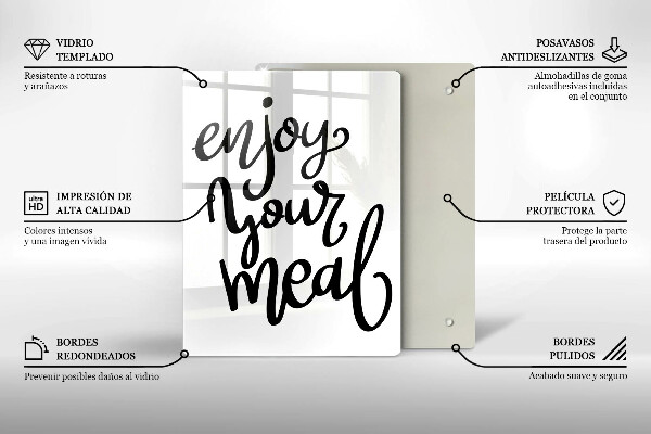 De vidrio templado Enjoy your meal