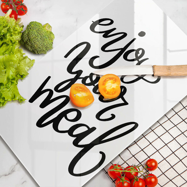 De vidrio templado Enjoy your meal