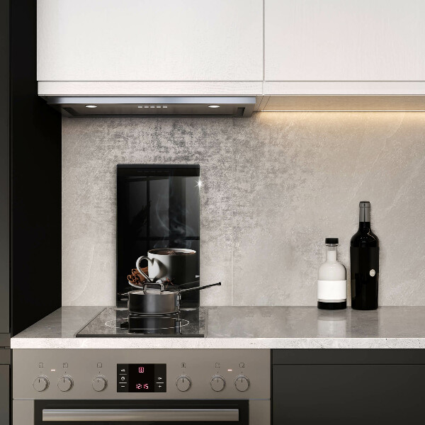 De vidrio templado Una taza de café caliente